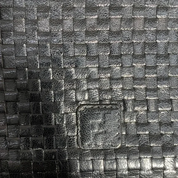 Authentic Rare FENDI Black Leather Woven Clutch Bag - Picture 8 of 17